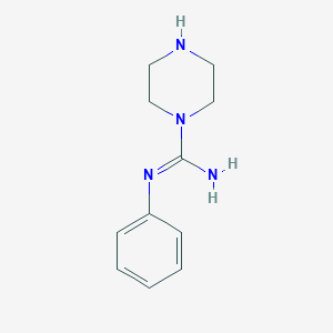 molecular formula C11H16N4 B8347075 N-phenyl-piperazine-1-carboxamidine 