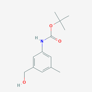 molecular formula C13H19NO3 B8347087 Tert-butyl 3-(hydroxymethyl)-5-methylphenylcarbamate 