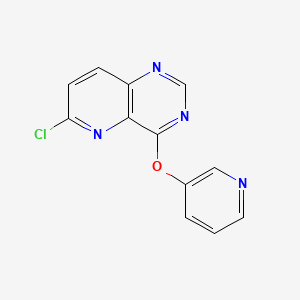 molecular formula C12H7ClN4O B8347121 6-Chloro-4-(pyridin-3-yloxy)pyrido[3,2-d]pyrimidine 