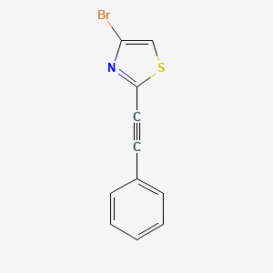 molecular formula C11H6BrNS B8347137 2-(Phenylethynyl)-4-bromothiazole 