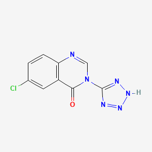 molecular formula C9H5ClN6O B8347146 6-chloro-3-(1H-tetrazol-5-yl)-4(3H)-quinazolinone 