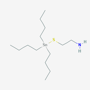 molecular formula C14H33NSSn B8347157 2-[(Tributylstannyl)sulfanyl]ethan-1-amine CAS No. 66583-91-3