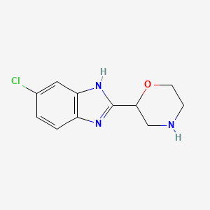 molecular formula C11H12ClN3O B8347163 5-Chloro-2-(2-morpholinyl)-1H-benzimidazole 