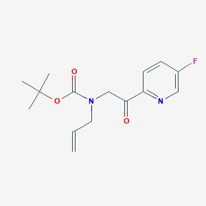 molecular formula C15H19FN2O3 B8347166 tert-butyl N-allyl-N-[2-(5-fluoro-2-pyridyl)-2-oxo-ethyl]carbamate 