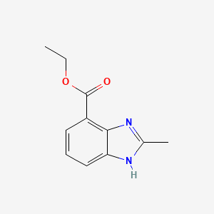 molecular formula C11H12N2O2 B8347187 ethyl 2-methyl-1H-benzimidazole-4-carboxylate 