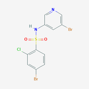 molecular formula C11H7Br2ClN2O2S B8347190 4-bromo-N-(5-bromopyridin-3-yl)-2-chlorobenzenesulfonamide 