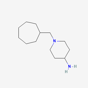 molecular formula C13H26N2 B8347223 1-(Cycloheptylmethyl)piperidin-4-amine 
