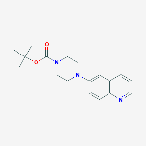 molecular formula C18H23N3O2 B8347236 4-Quinolin-6-yl-piperazine-1-carboxylic acid tert-butyl ester 