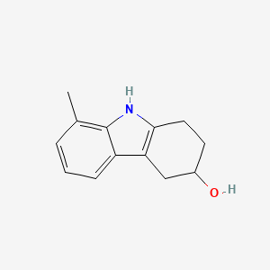 molecular formula C13H15NO B8347297 3-(Hydroxy)-8-methyl-1,2,3,4-tetrahydrocarbazole 