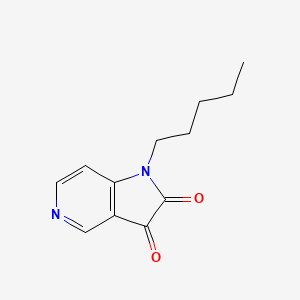 molecular formula C12H14N2O2 B8347310 1-pentyl-1H-pyrrolo[3,2-c]pyridine-2,3-dione 