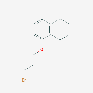 molecular formula C13H17BrO B8347312 5-(3-Bromopropoxy)-1,2,3,4-tetrahydronaphthalene 