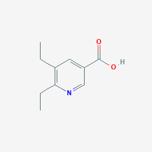 molecular formula C10H13NO2 B8347388 5,6-Diethyl-nicotinic acid 