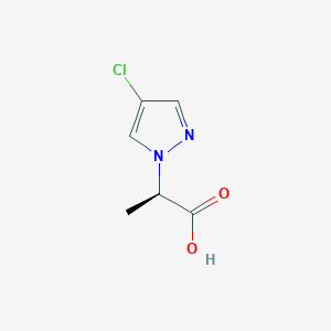 molecular formula C6H7ClN2O2 B8347394 (R)-2-(4-chloro-1H-pyrazol-1-yl)propanoic acid 