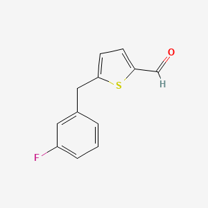 molecular formula C12H9FOS B8347435 5-(3-Fluorobenzyl)-thiophene-2-carbaldehyde 