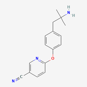 2-(4-(2-Amino-2-methylpropyl)phenoxy)-5-cyanopyridine