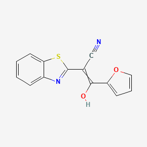 molecular formula C14H8N2O2S B8347476 2-Benzothiazol-2-yl-3-furan-2-yl-3-hydroxyacrylonitrile 