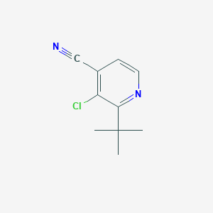 molecular formula C10H11ClN2 B8347513 2-Tert-butyl-3-chloro-4-cyanopyridine 