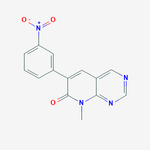 molecular formula C14H10N4O3 B8347519 8-methyl-6-(3-nitrophenyl)-8H-pyrido[2,3-d]pyrimidin-7-one 
