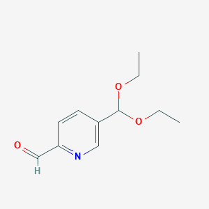 molecular formula C11H15NO3 B8347590 5-(Diethoxymethyl)picolinaldehyde 