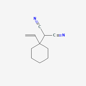 molecular formula C11H14N2 B8347598 2-(1-Vinylcyclohexyl)malononitrile 