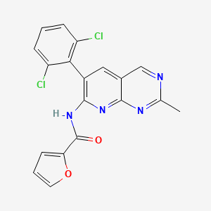 N-[6-(2,6-dichlorophenyl)-2-methylpyrido[2,3-d]pyrimidin-7-yl]-2-furamide