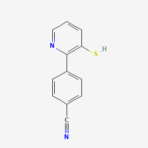 molecular formula C12H8N2S B8347620 4-(3-Mercaptopyridin-2-yl)benzonitrile 
