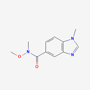 molecular formula C11H13N3O2 B8347675 N-methoxy-N,1-dimethyl-1H-benzo[d]imidazole-5-carboxamide 