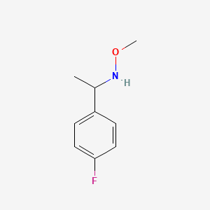 molecular formula C9H12FNO B8347710 n-[1-(4-Fluoro-phenyl)-ethyl]-o-methyl-hydroxylamine 