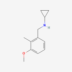 molecular formula C12H17NO B8347799 Cyclopropyl-(2-methyl-3-methoxybenzyl)amine 