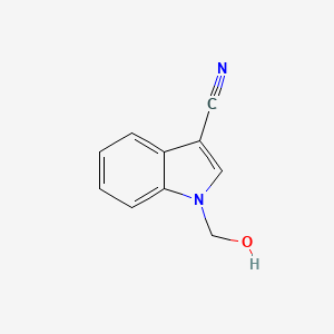 molecular formula C10H8N2O B8347811 3-cyano-1H-indole-1-ylmethanol 