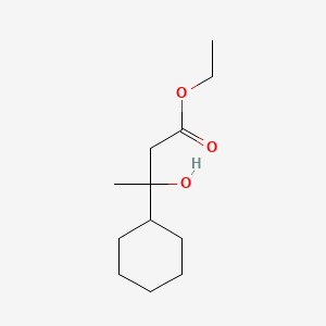 molecular formula C12H22O3 B8347824 Ethyl-3-cyclohexyl-3-hydroxybutyrate 