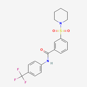 3-(Piperidin-1-ylsulfonyl)-N-[4-(trifluoromethyl)phenyl]benzamide