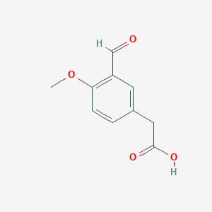 molecular formula C10H10O4 B8347827 (3-Formyl-4-methoxy-phenyl)-acetic acid 
