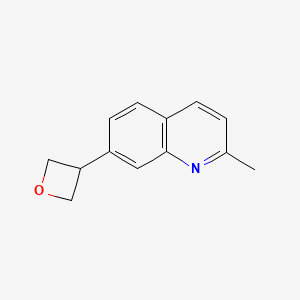 molecular formula C13H13NO B8347850 2-Methyl-7-(oxetan-3-yl)quinoline 