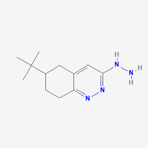 molecular formula C12H20N4 B8347872 6-tert.Butyl-3-hydrazino-5,6,7,8-tetrahydrocinnoline 