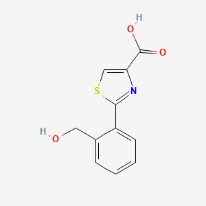 molecular formula C11H9NO3S B8347916 2-(2-Hydroxymethyl-phenyl)-thiazole-4-carboxylic acid 