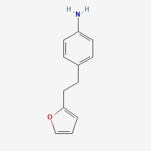 molecular formula C12H13NO B8347919 2-[2-(4-Aminophenyl)ethyl]furan 