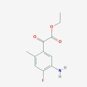Ethyl 2-(5-amino-4-fluoro-2-methylphenyl)-2-oxoacetate