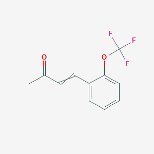 molecular formula C11H9F3O2 B8347996 4[-(Trifluoromethoxy)phenyl]-3-buten-2-one 