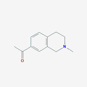 molecular formula C12H15NO B8348029 7-Acetyl-2-methyl-1,2,3,4-tetrahydroisoquinoline 