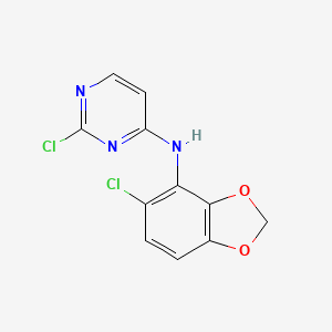 2-chloro-N-(5-chloro-1,3-benzodioxol-4-yl)pyrimidin-4-amine
