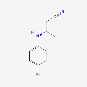 molecular formula C10H11BrN2 B8348122 (3S)-3-[(4-bromophenyl)amino]butanenitrile 