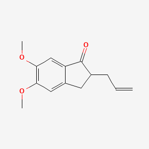 molecular formula C14H16O3 B8348212 2-Allyl-5,6-dimethoxy-indan-1-one 