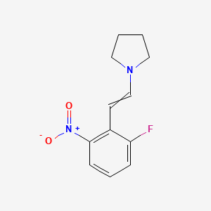 molecular formula C12H13FN2O2 B8348253 1-[2-(2-Fluoro-6-nitro-phenyl)vinyl]pyrrolidine 