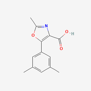 molecular formula C13H13NO3 B8348257 5-(3,5-Dimethyl-phenyl)-2-methyl-oxazole-4-carboxylic acid 