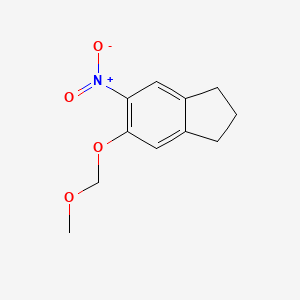 molecular formula C11H13NO4 B8348261 5-(Methoxymethoxy)-6-nitroindane 