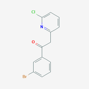molecular formula C13H9BrClNO B8348300 1-(3-Bromophenyl)-2-(6-chloro-2-pyridinyl)ethanone 