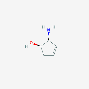 molecular formula C5H9NO B8348320 trans-4-Hydroxy-3-amino-cyclopentene 