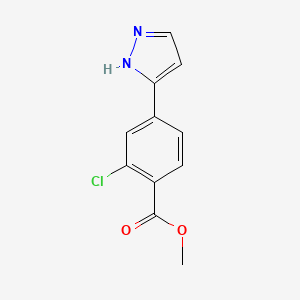 2-Chloro-4-(1H-pyrazol-3-yl)-benzoic acid methyl ester