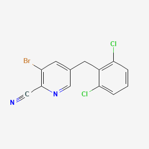 3-Bromo-5-(2,6-dichlorobenzyl)picolinonitrile